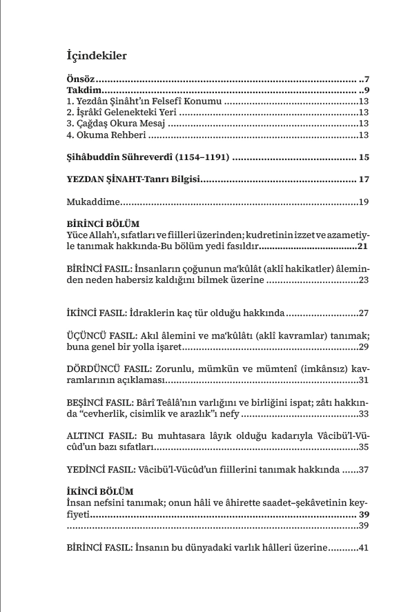 Yezdan Şinaht: Tanrı Bilgisi (Sühreverdî) | Bir Kitap