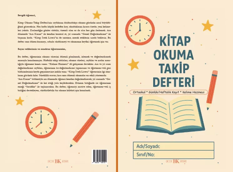 Kitap Okuma Takip Defteri | Ortaokul | 48 Sayfa | 16×24 | BK Kitap